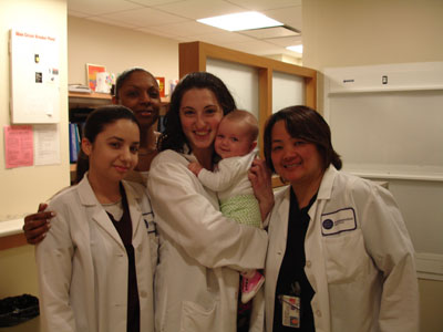 RAD techs with the baby