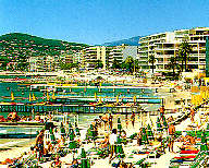 Our table at The beach at Juan Les Pins 