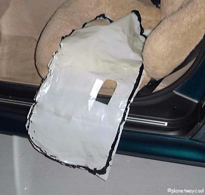 Plastic found in car