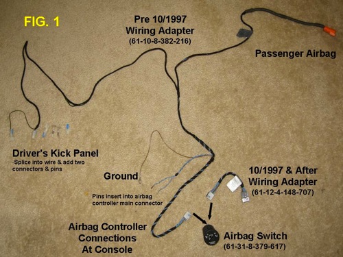 Fig 1 - BMW Z3 Airbag Switch Comparison