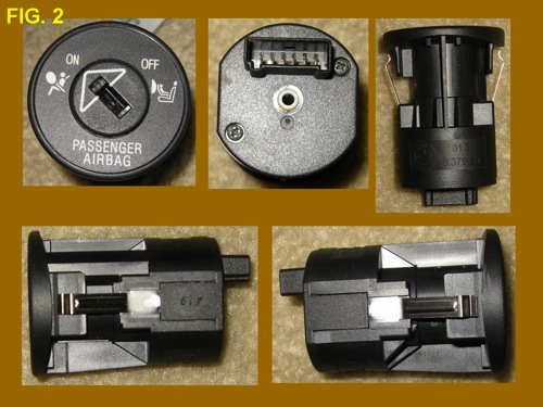 Fig 2 - BMW Z3 Airbag Switch